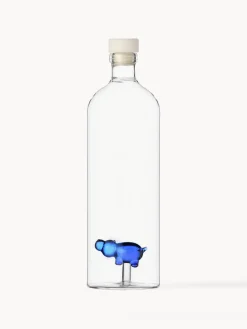 Hot ICHENDORF Carafe à eau artisanale Animal Farm, 1,1 L Transparent, bleu