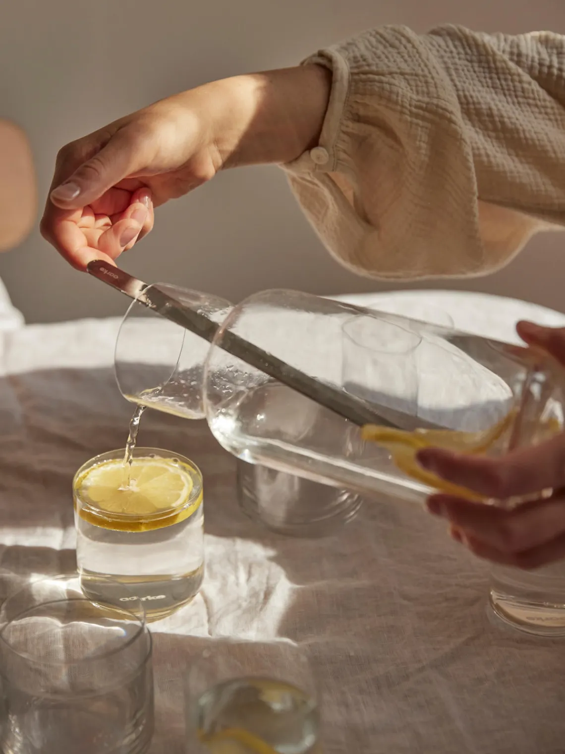 Best Aarke Carafe à eau avec cuillère Nesting, 2 élém.