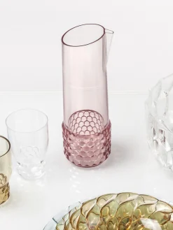Discount Kartell Carafe à eau avec motif structuré Jellies, 1,3 L Rose pâle
