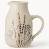 Outlet Bloomingville Carafe artisanale avec motif botanique Bea, 1,5 L