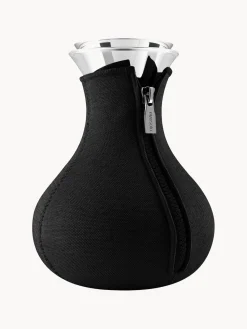 Fashion Eva Solo Carafe en verre borosilicate Cary, 1 L Noir, transparent, argenté