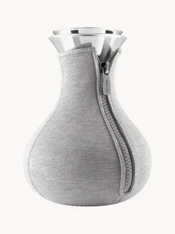 Hot Eva Solo Carafe en verre borosilicate Cary, 1 L Gris clair, transparent, argenté