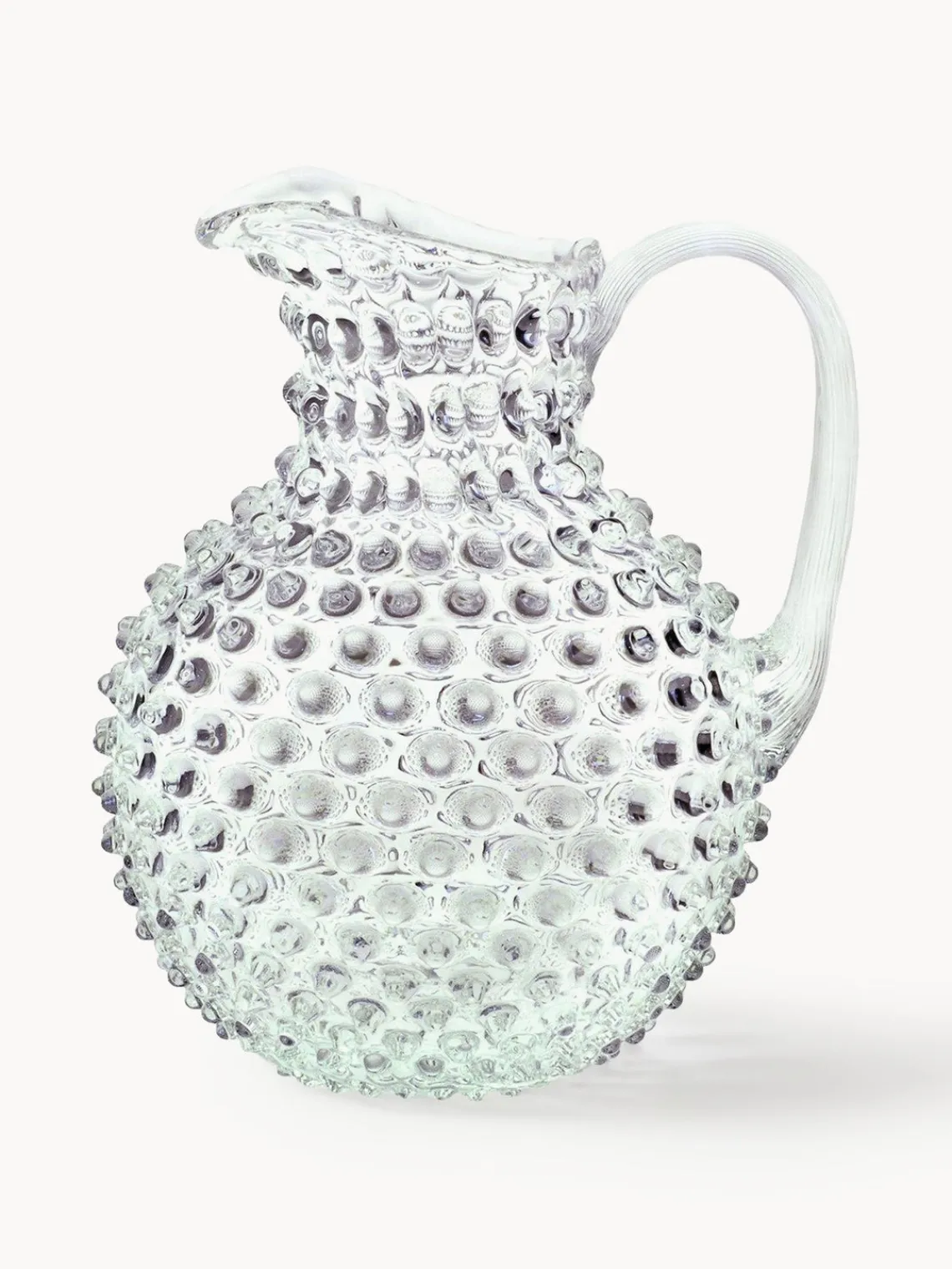 Outlet ANNA VON LIPA Carafe soufflée bouche Hobnail, 2 L Vert menthe, transparent