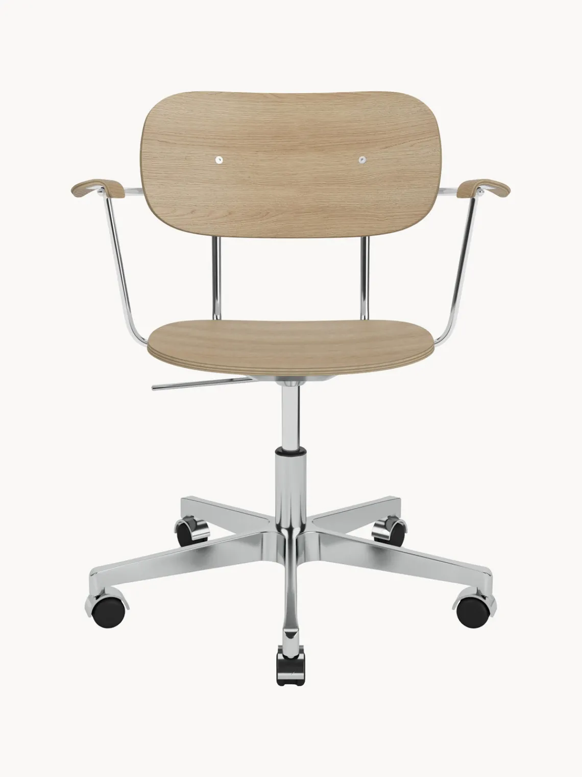 Best Audo Copenhagen Chaise de bureau en bois Co, hauteur réglable Bois de chêne, argenté