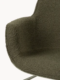 Sale Zuiver Chaise de bureau en bouclette Albert, hauteur ajustable Bouclette vert olive