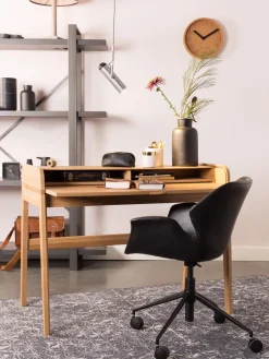 Clearance Zuiver Chaise de bureau en cuir synthétique Nikki, hauteur ajustable