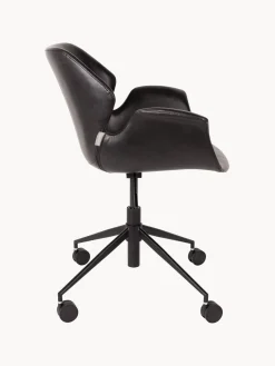 Clearance Zuiver Chaise de bureau en cuir synthétique Nikki, hauteur ajustable