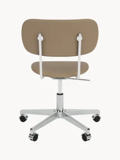 Fashion Audo Copenhagen Chaise de bureau en cuir Co, hauteur réglable Cuir beige, argenté