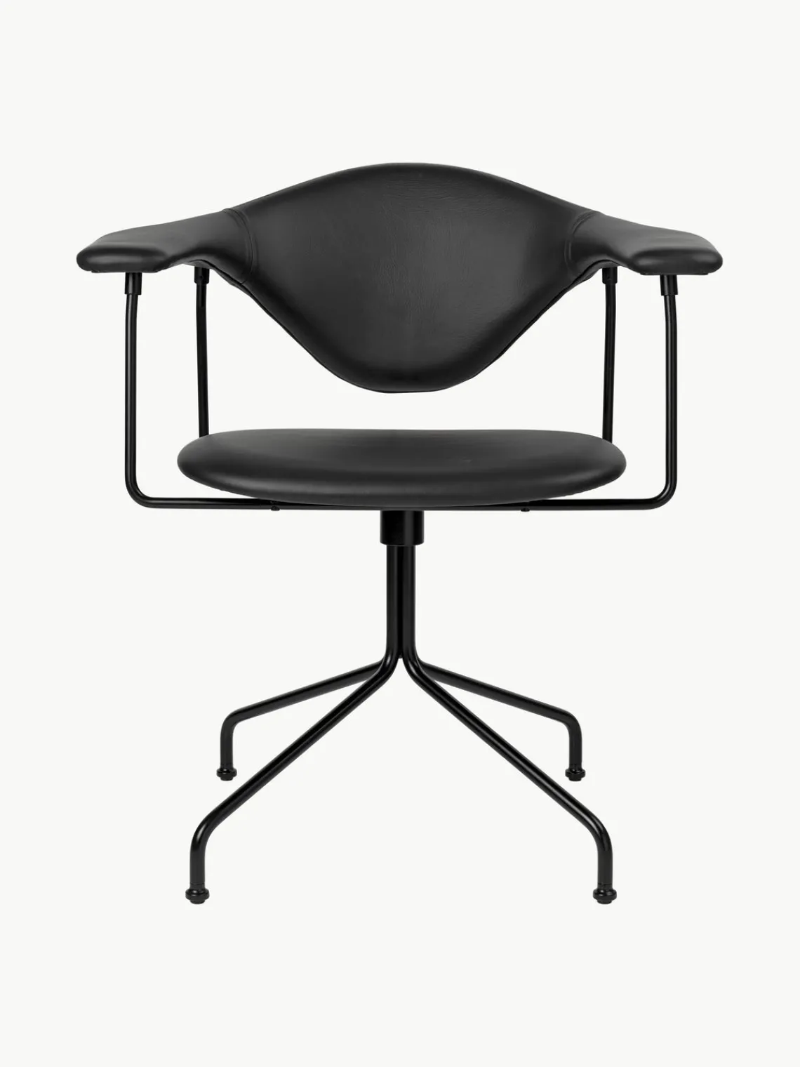 Clearance GUBI Chaise de bureau pivotante en cuir Masculo