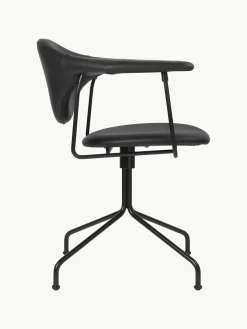 Clearance GUBI Chaise de bureau pivotante en cuir Masculo