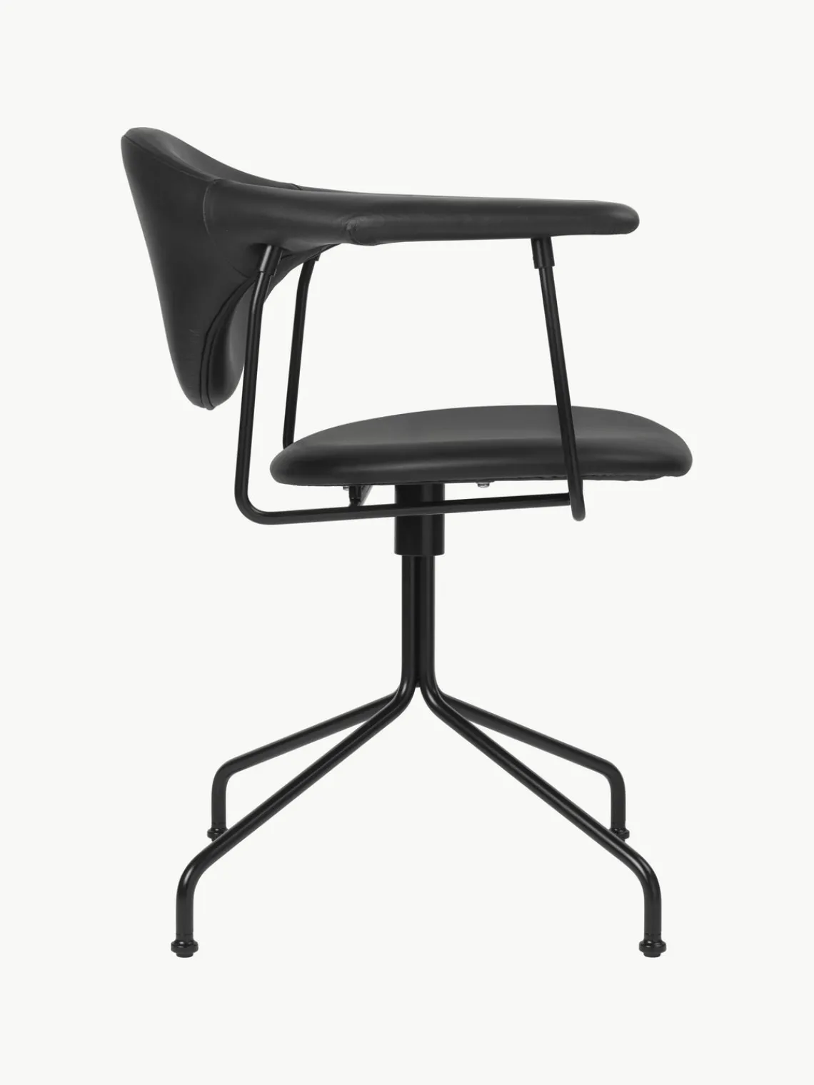 Clearance GUBI Chaise de bureau pivotante en cuir Masculo