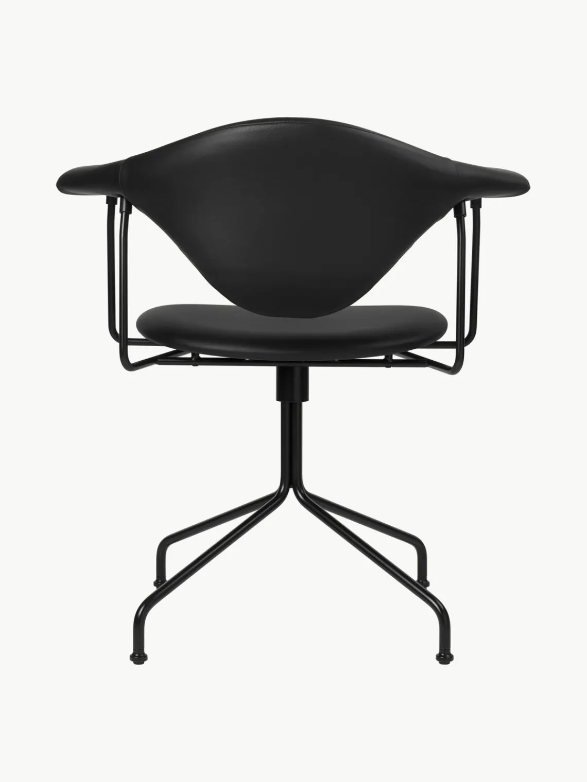 Clearance GUBI Chaise de bureau pivotante en cuir Masculo