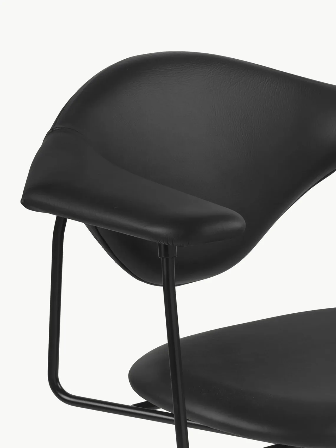 Clearance GUBI Chaise de bureau pivotante en cuir Masculo
