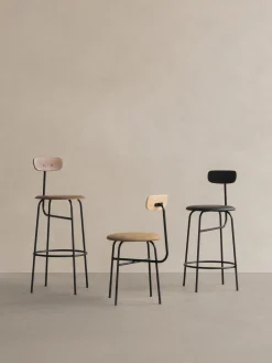Online Audo Copenhagen Chaise de comptoir Afteroom Bois foncé, cadre noir