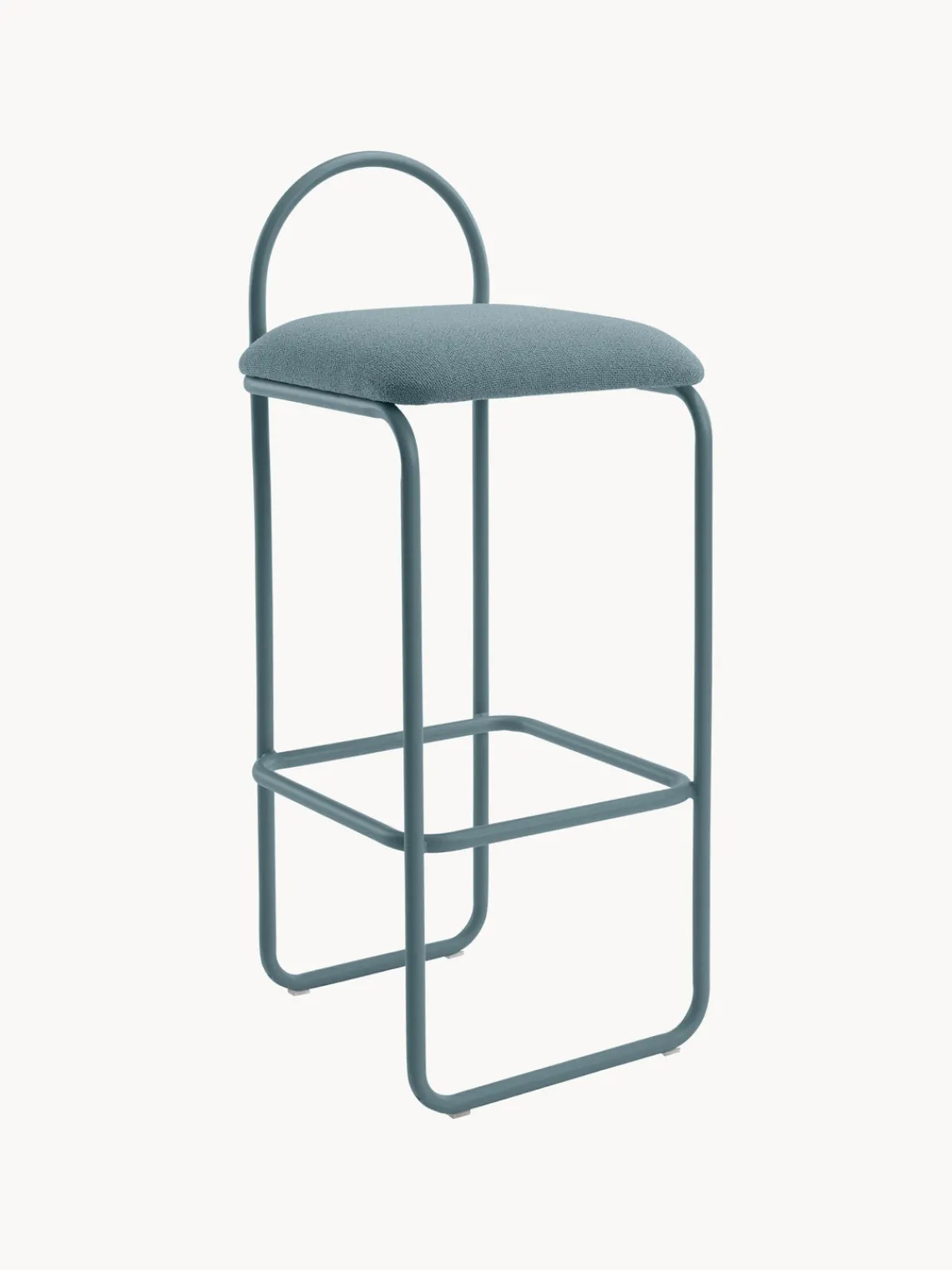 Online AYTM Chaise de comptoir en bouclette Angui Bouclette gris-bleu