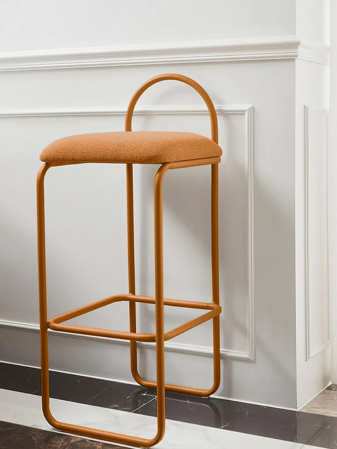 Best AYTM Chaise de comptoir en bouclette Angui Bouclette brun clair