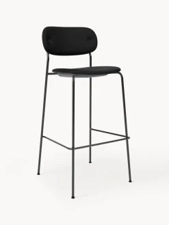 Best Audo Copenhagen Chaise de comptoir en cuir Co Cuir noir, cadre noir