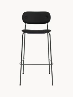 Best Audo Copenhagen Chaise de comptoir en cuir Co Cuir noir, cadre noir