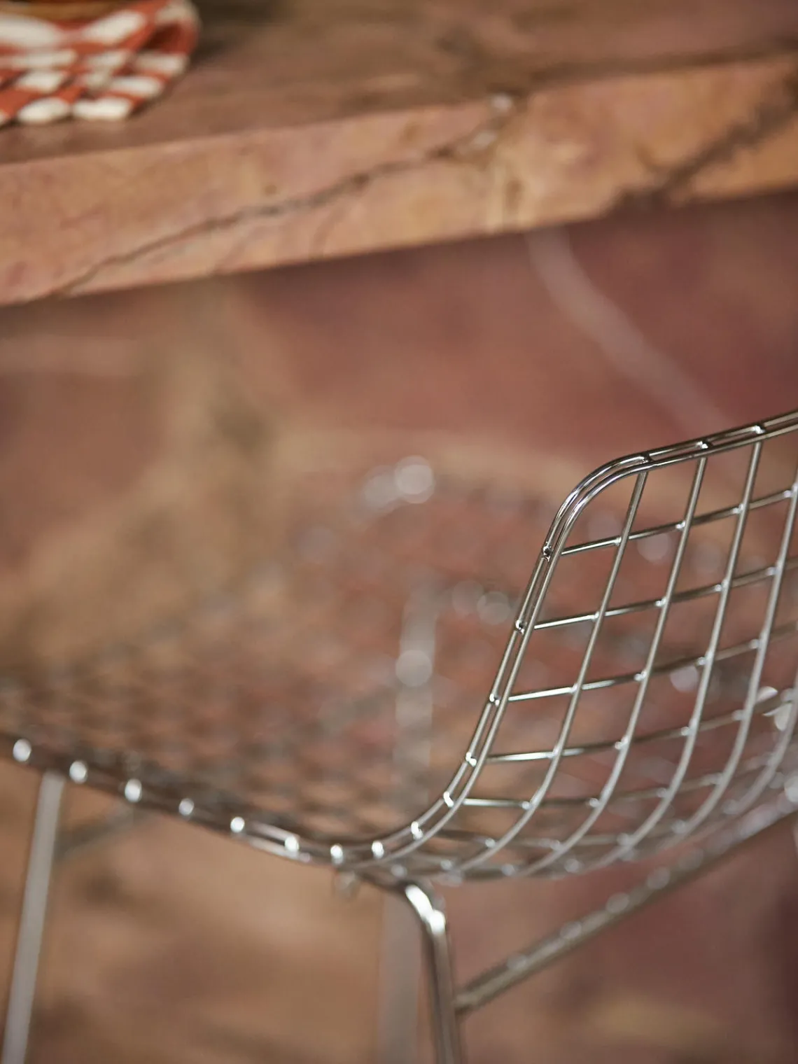 Outlet HKLIVING Chaise de comptoir en métal Wire