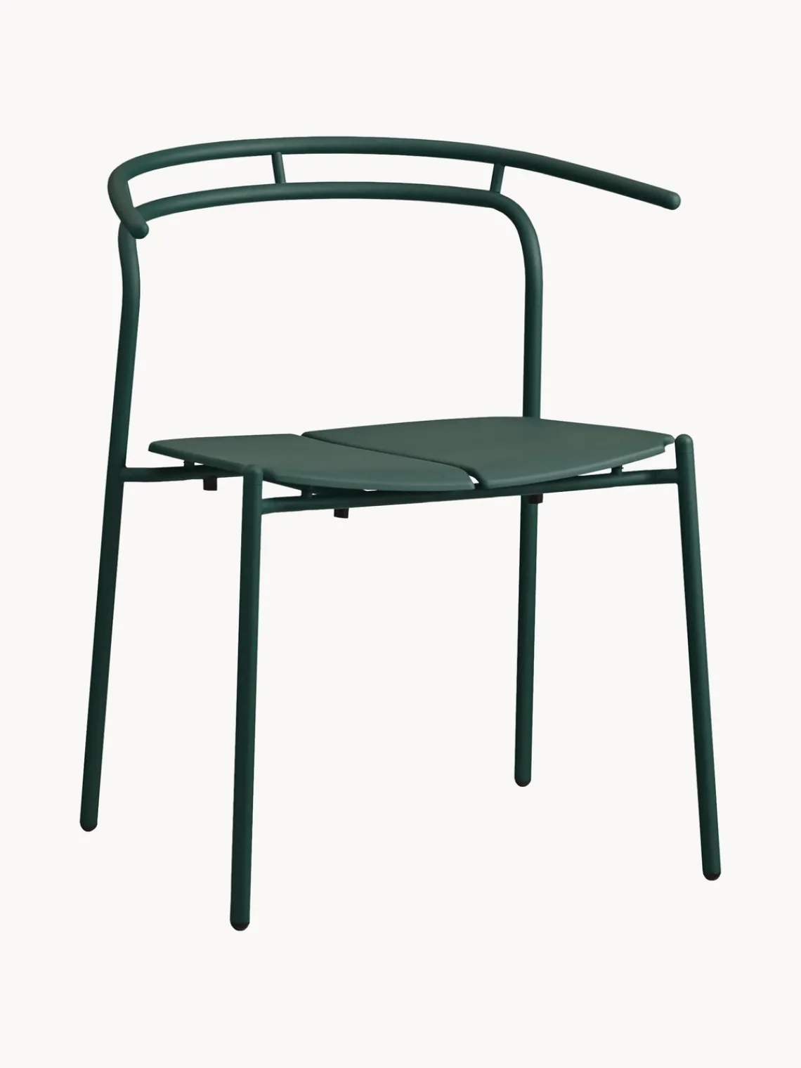 New AYTM Chaise de jardin en métal Novo Vert foncé