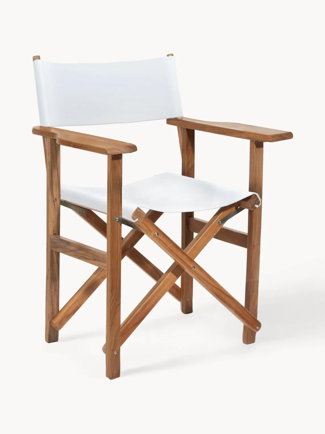 Online Business & Pleasure Chaise de jardin pliante Director Blanc, bois