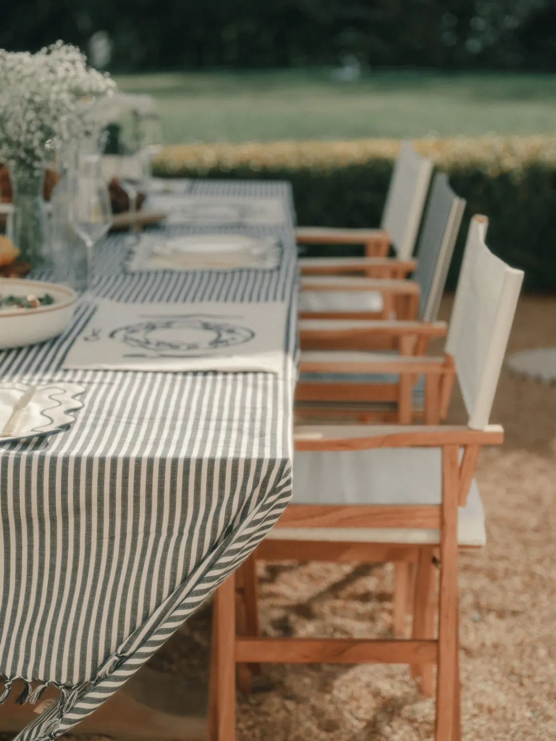 Online Business & Pleasure Chaise de jardin pliante Director Blanc, bois