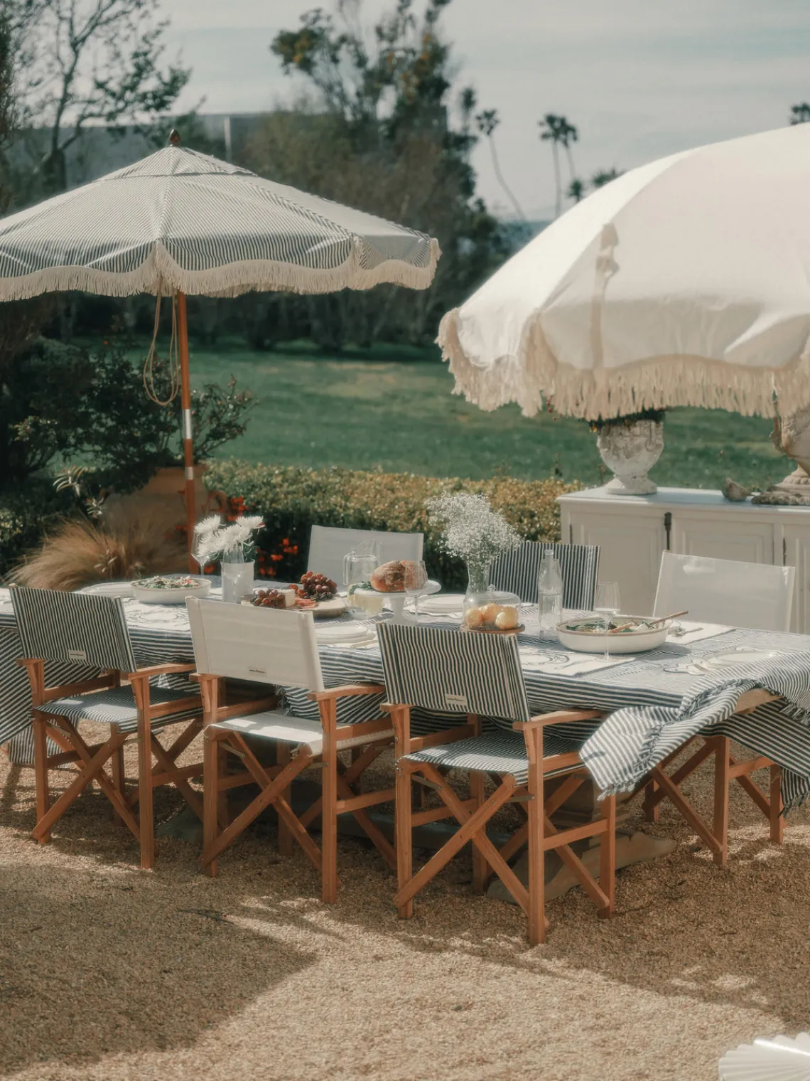Online Business & Pleasure Chaise de jardin pliante Director Blanc, bois