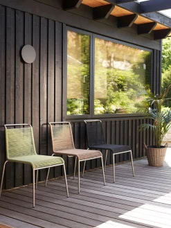 Outlet FDB Mobler Chaise de jardin Teglgård Noir, argenté