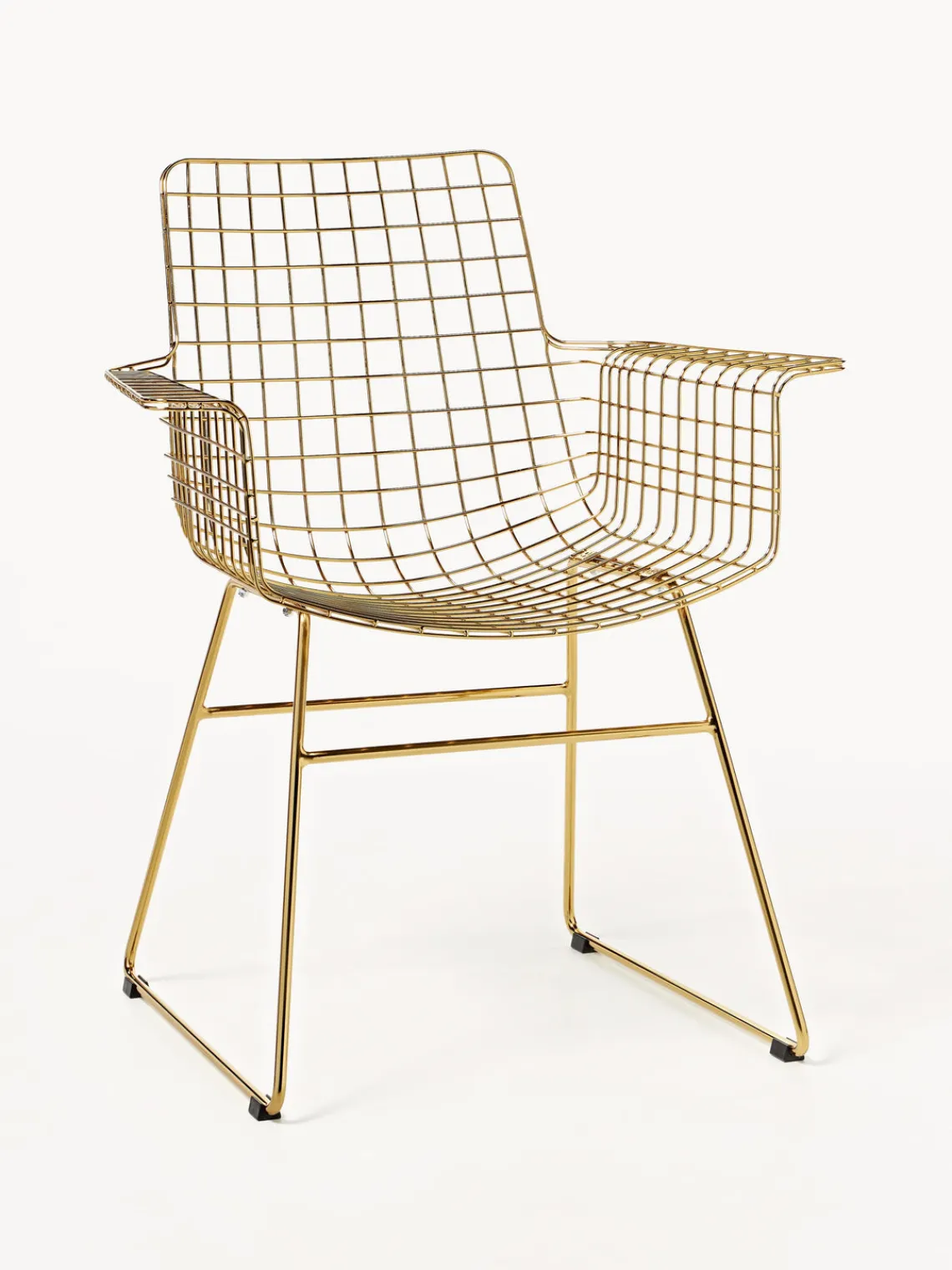 Online HKLIVING Chaise design en métal à accoudoirs Wire Doré