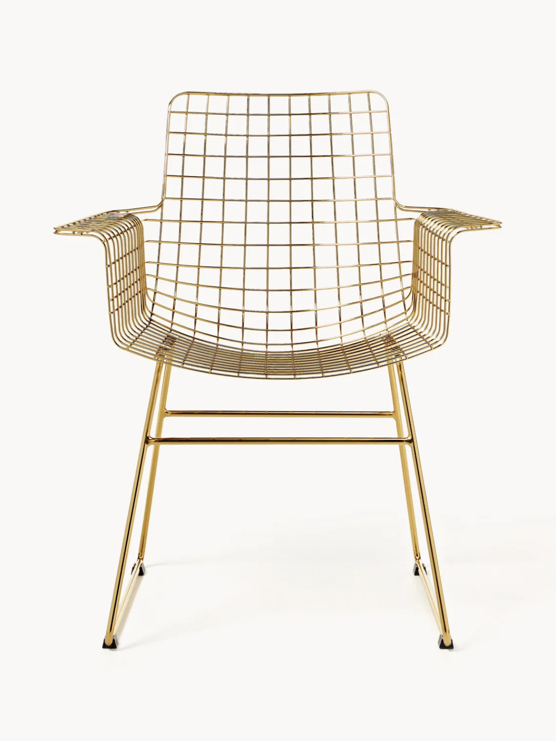Online HKLIVING Chaise design en métal à accoudoirs Wire Doré