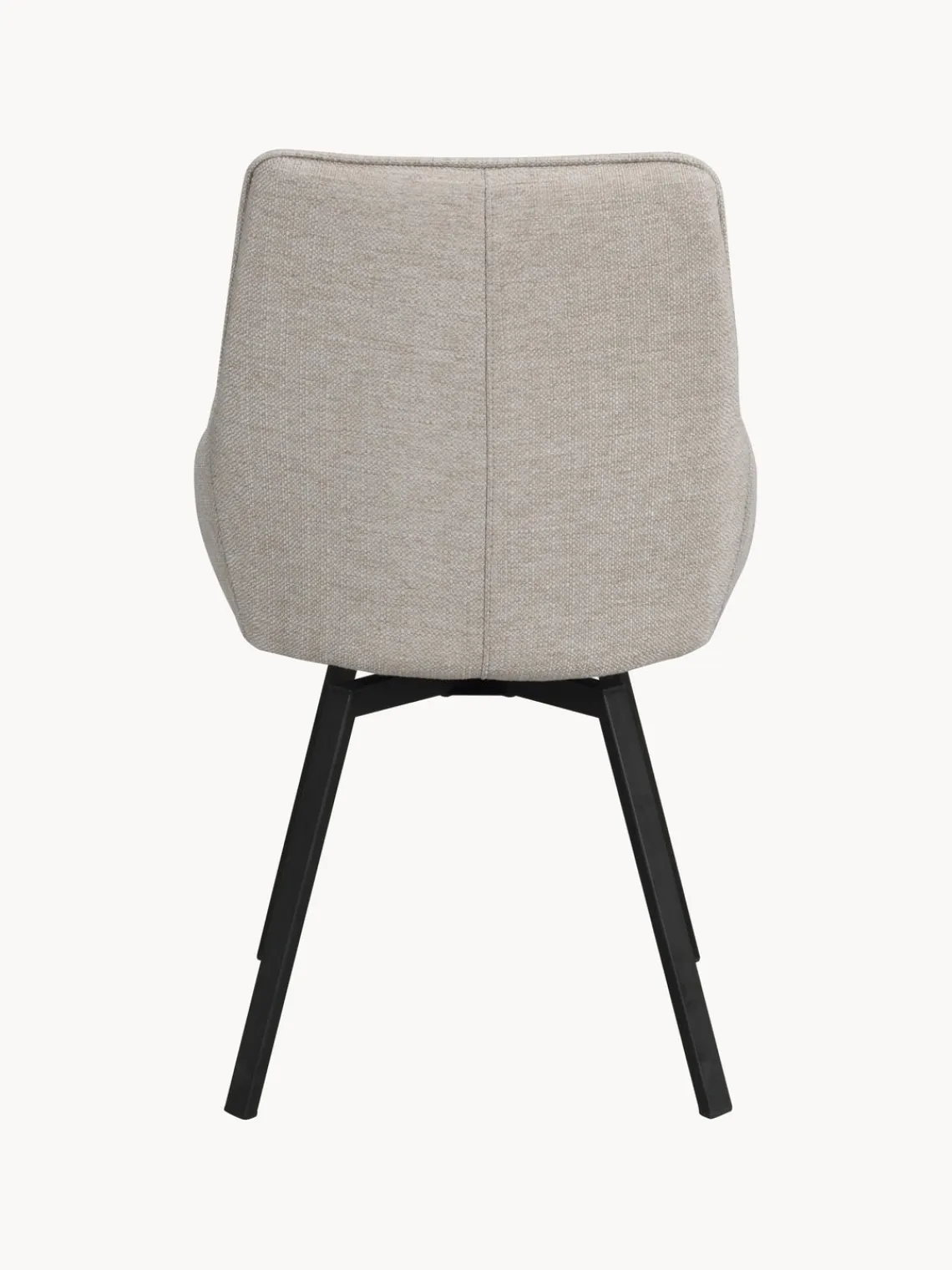 Outlet Rowico Chaise pivotante rembourrée Alison Tissu grège, structure noir