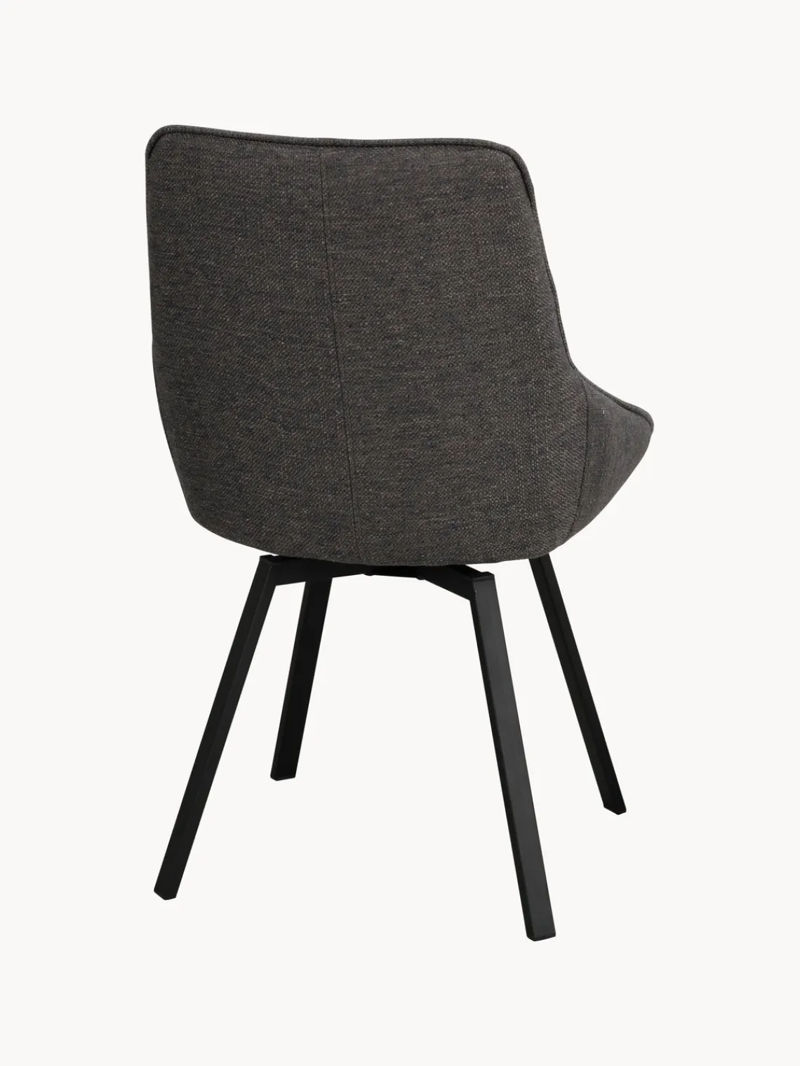 Outlet Rowico Chaise pivotante rembourrée Alison Tissu anthracite, noir