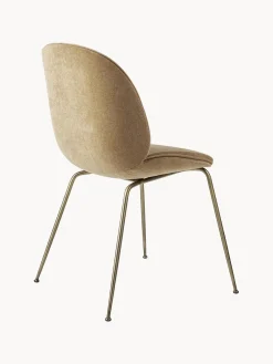 Hot GUBI Chaise rembourrée Beetle Tissu beige, doré mat