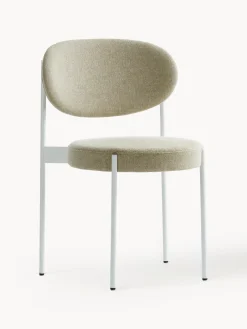 Sale Verpan Chaise rembourrée en laine Series 430, design Verner Panton Laine blanche, beige