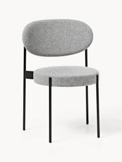 Online Verpan Chaise rembourrée en laine Series 430, design Verner Panton Laine gris foncé, noir