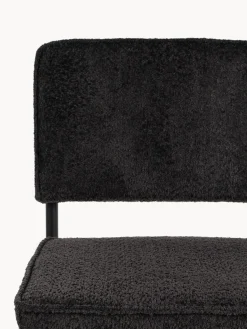 Sale Zuiver Chaises cantilever en tissu peluche Kink, 2 pièces Peluche noir