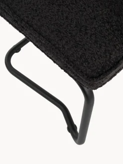 Sale Zuiver Chaises cantilever en tissu peluche Kink, 2 pièces Peluche noir