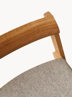 Best Form & Refine Chaises empilables en bois avec coussin d'assise Blueprint, 2 pièces Tissu gris, bois de chêne