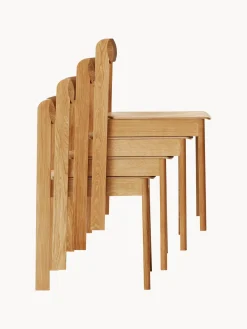 Discount Form & Refine Chaises empilables en Blueprint, 2 pièces Chêne