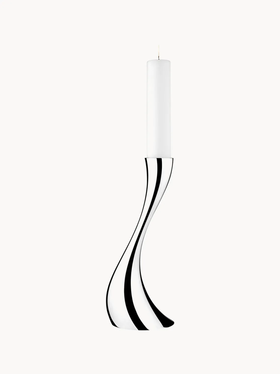 Online GEORG JENSEN Chandelier en acier inoxydable de forme organique Cobra, haut. 40 cm