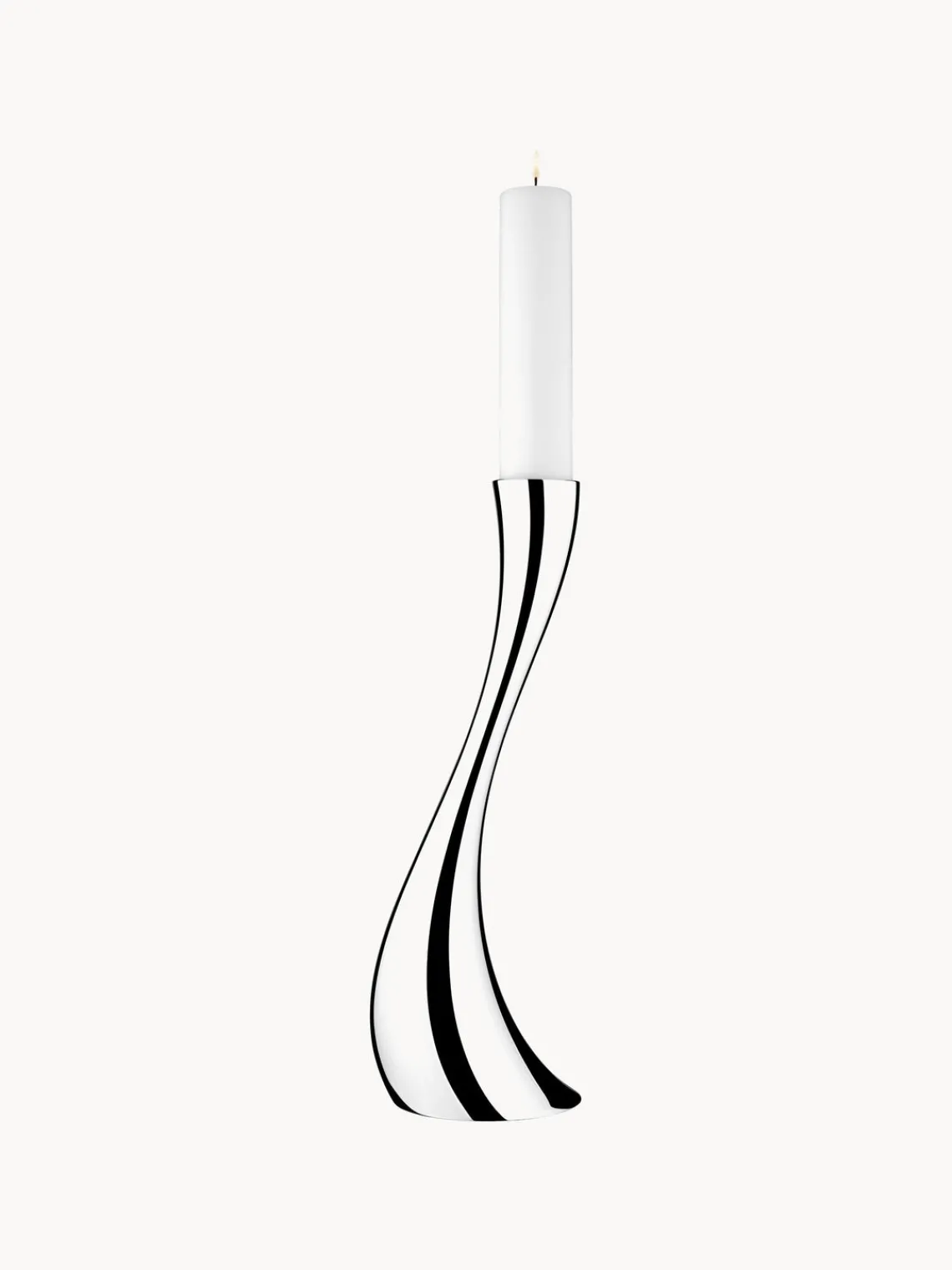 Online GEORG JENSEN Chandelier en acier inoxydable de forme organique Cobra, haut. 50 cm