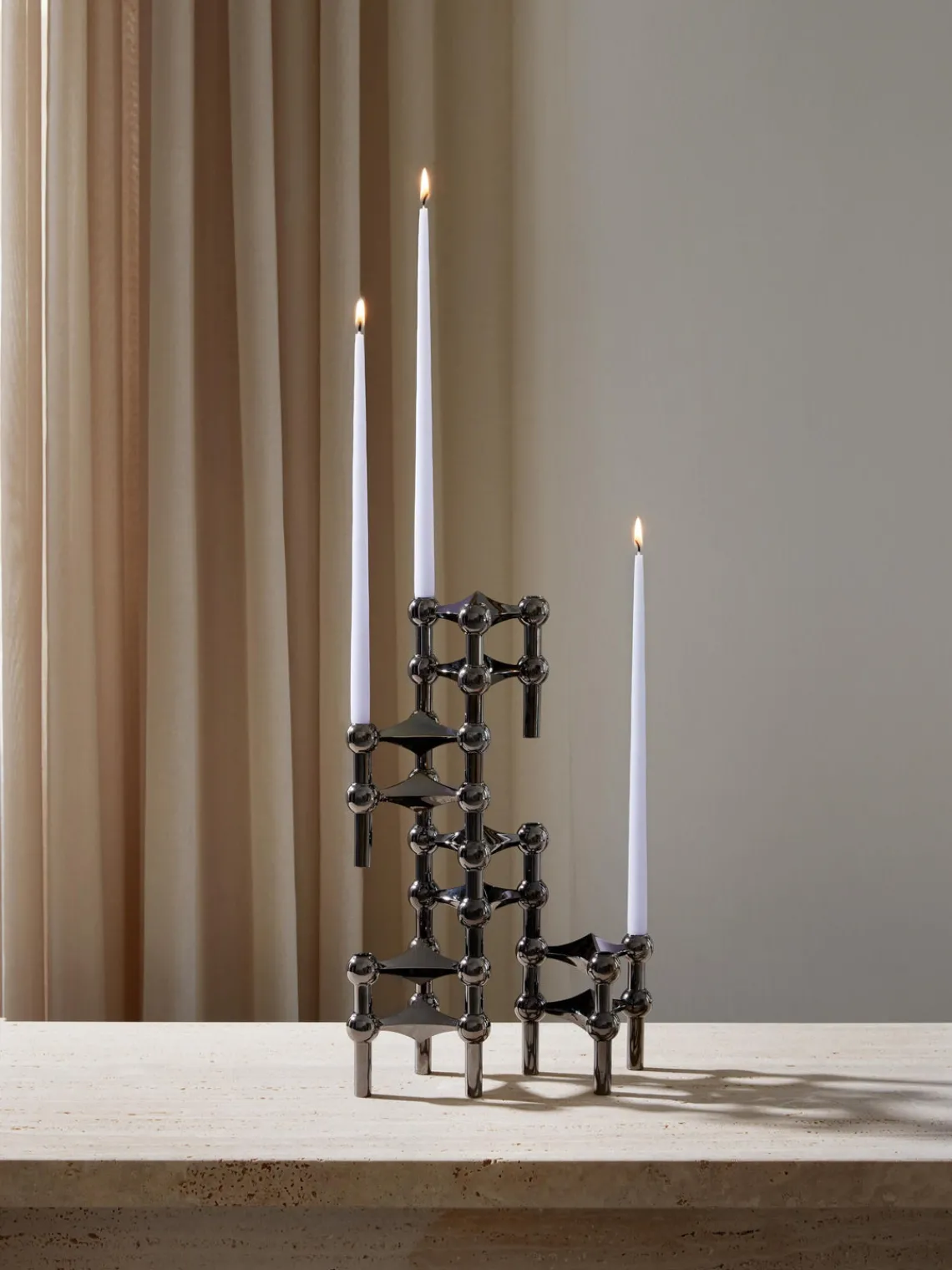 Clearance STOFF Nagel Chandelier Argenté foncé, haute brillance