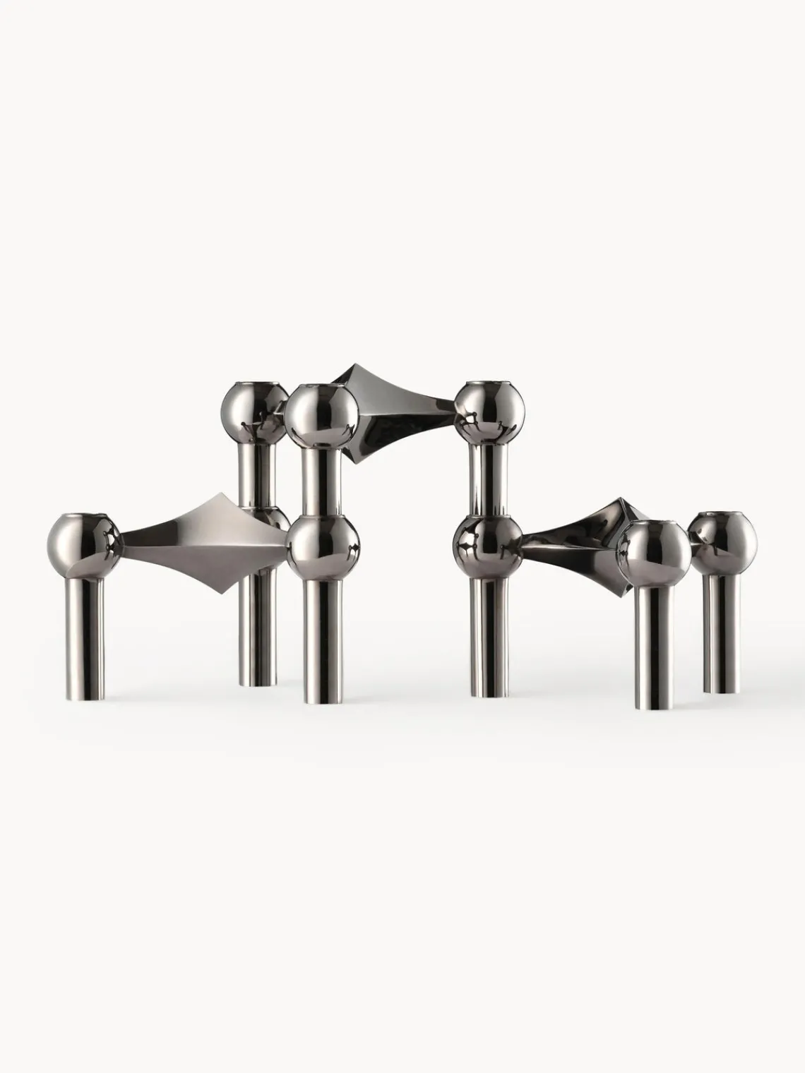 Hot STOFF Nagel Chandelier , 3 élém. Argenté foncé, haute brillance