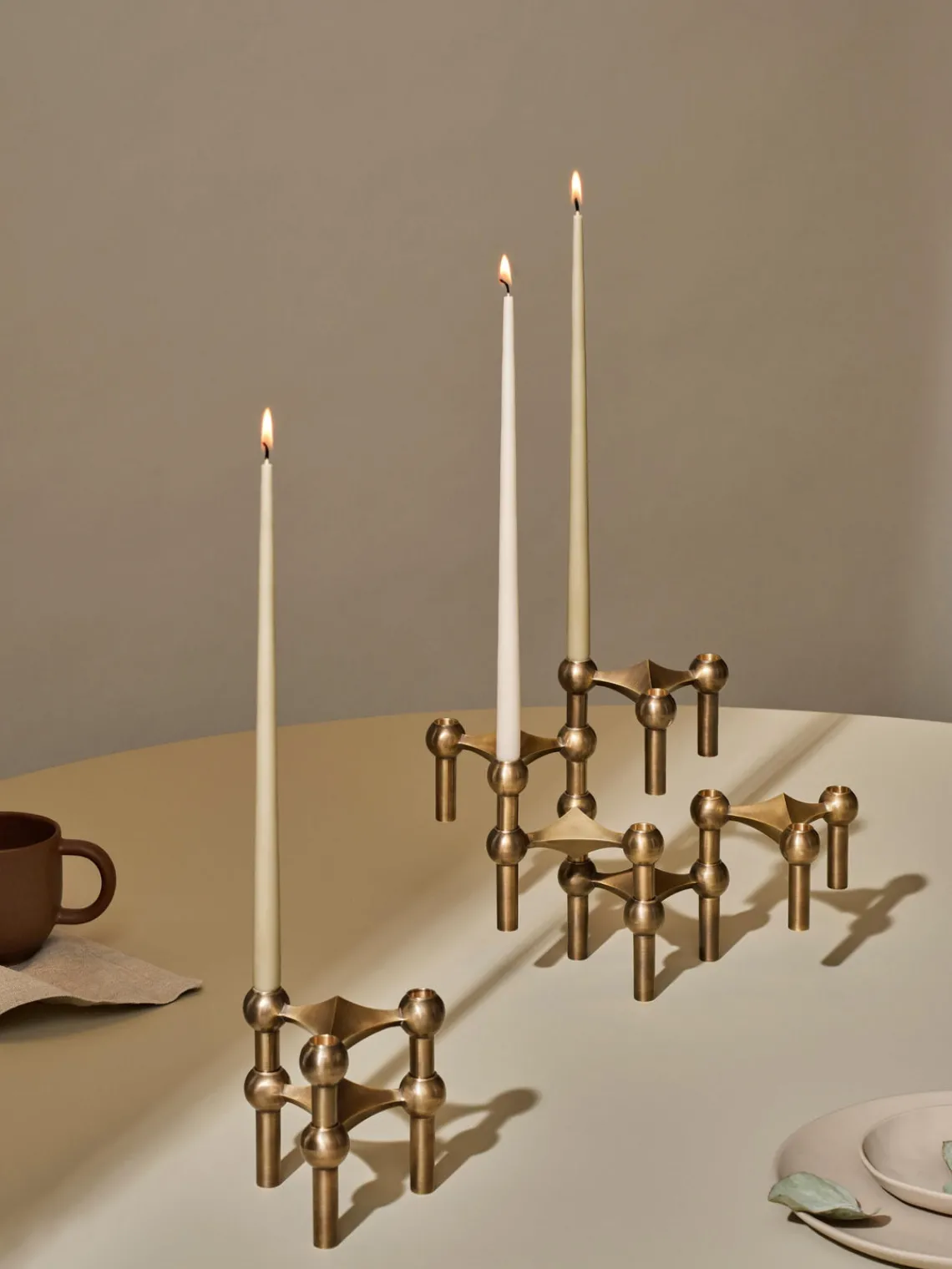 Hot STOFF Nagel Chandelles , 6 pièces Grège