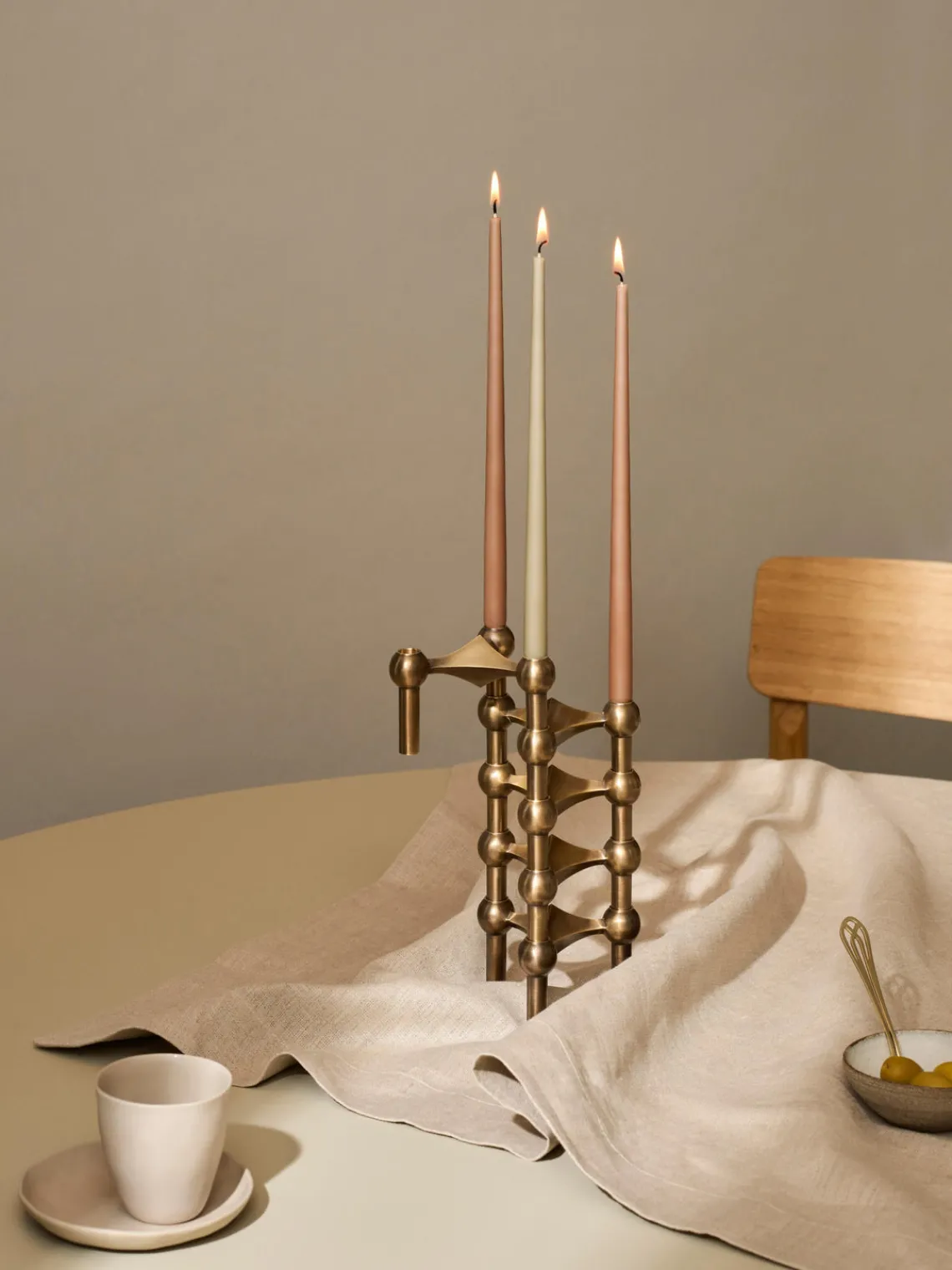 Hot STOFF Nagel Chandelles , 6 pièces Grège
