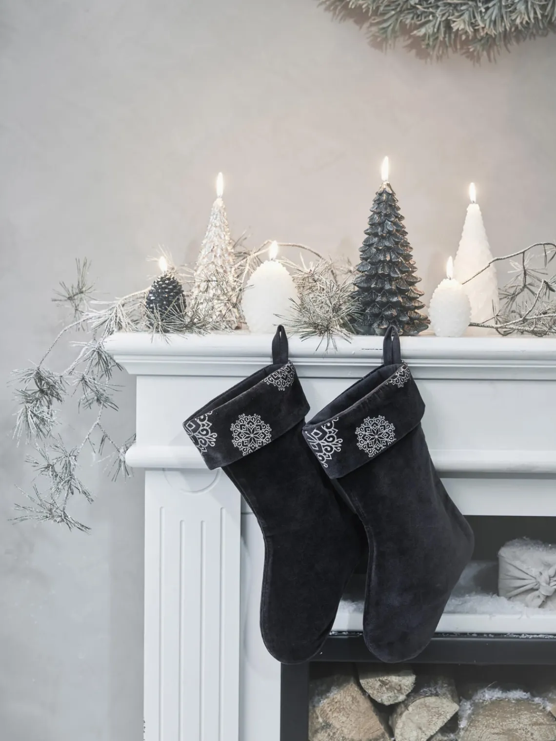 Online Lene Bjerre Chaussette de Noël en velours Stassia