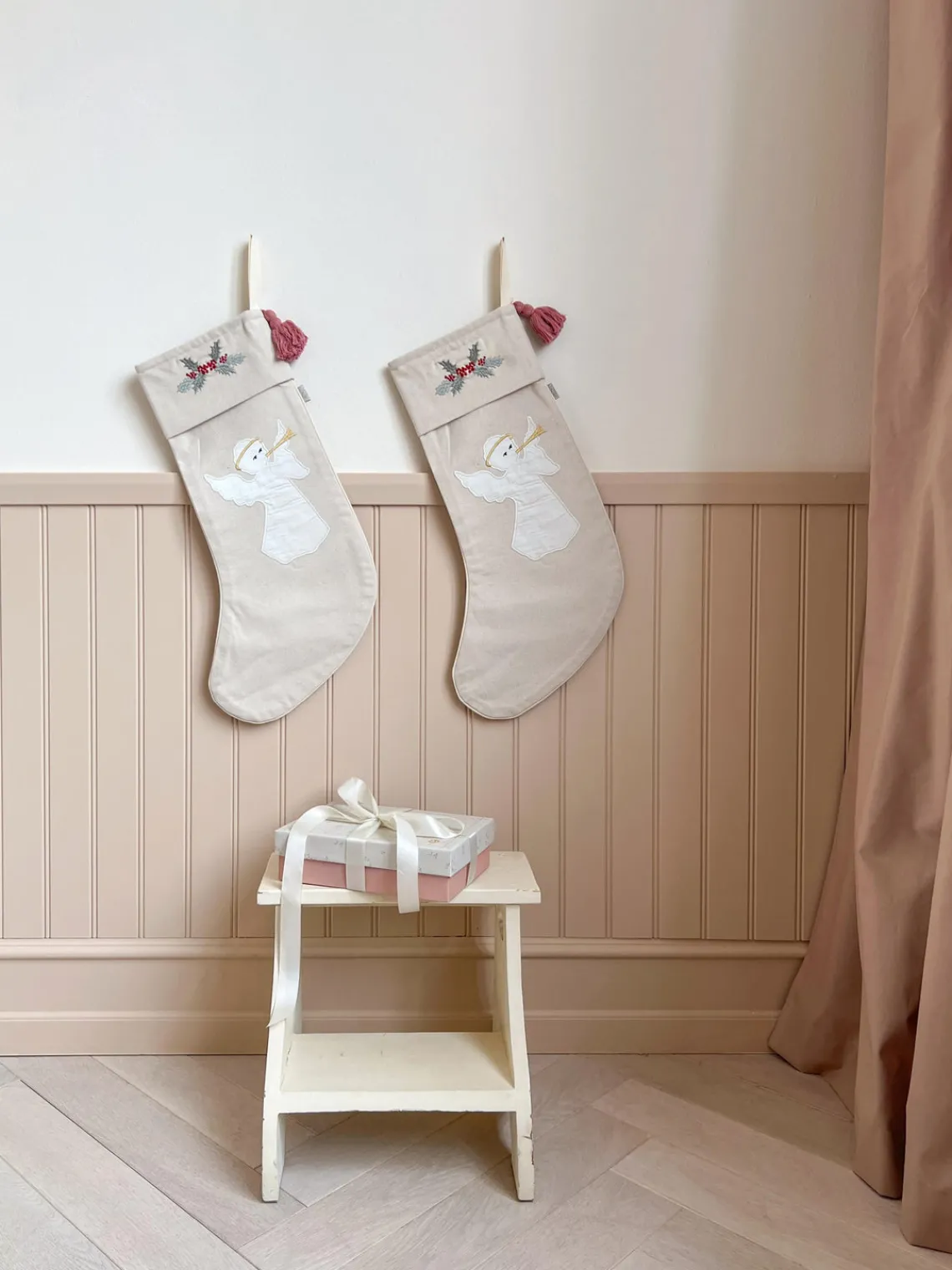 Fashion Cam Cam Copenhagen Chaussette de Noël réversible en coton bio Angel