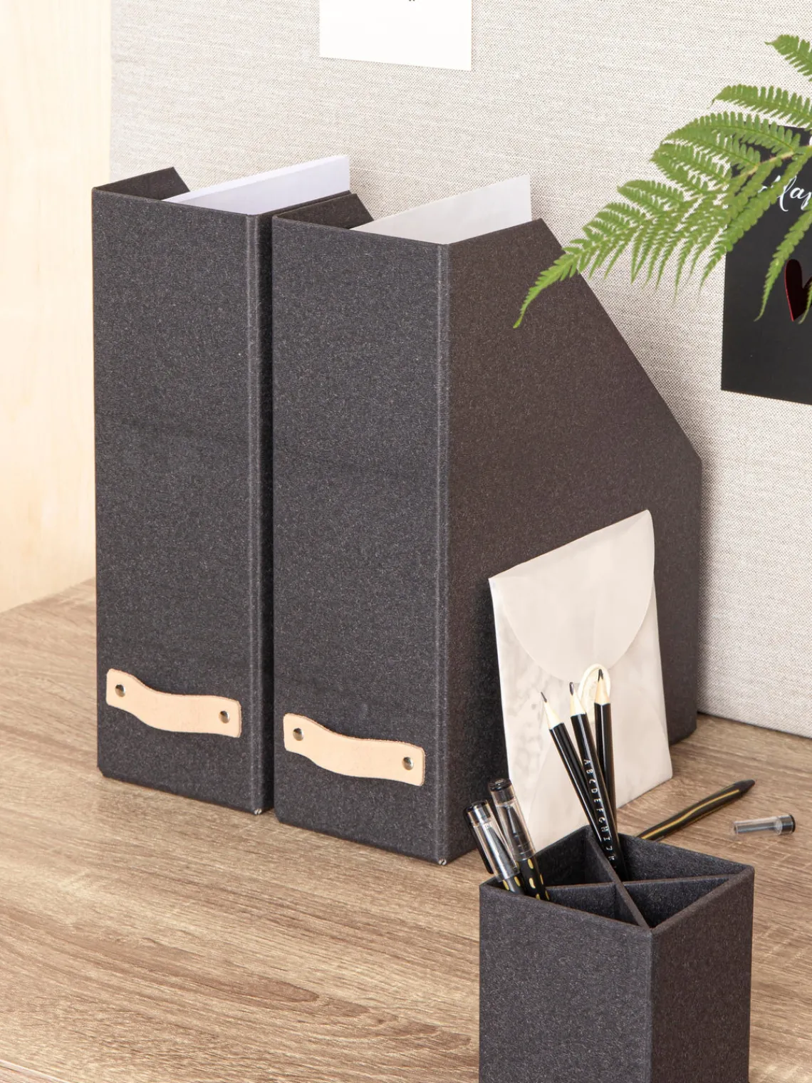 Fashion Bigso Box of Sweden Classeurs William, 2 pièces Anthracite