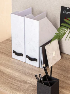 Sale Bigso Box of Sweden Classeurs William, 2 pièces Blanc, marbré
