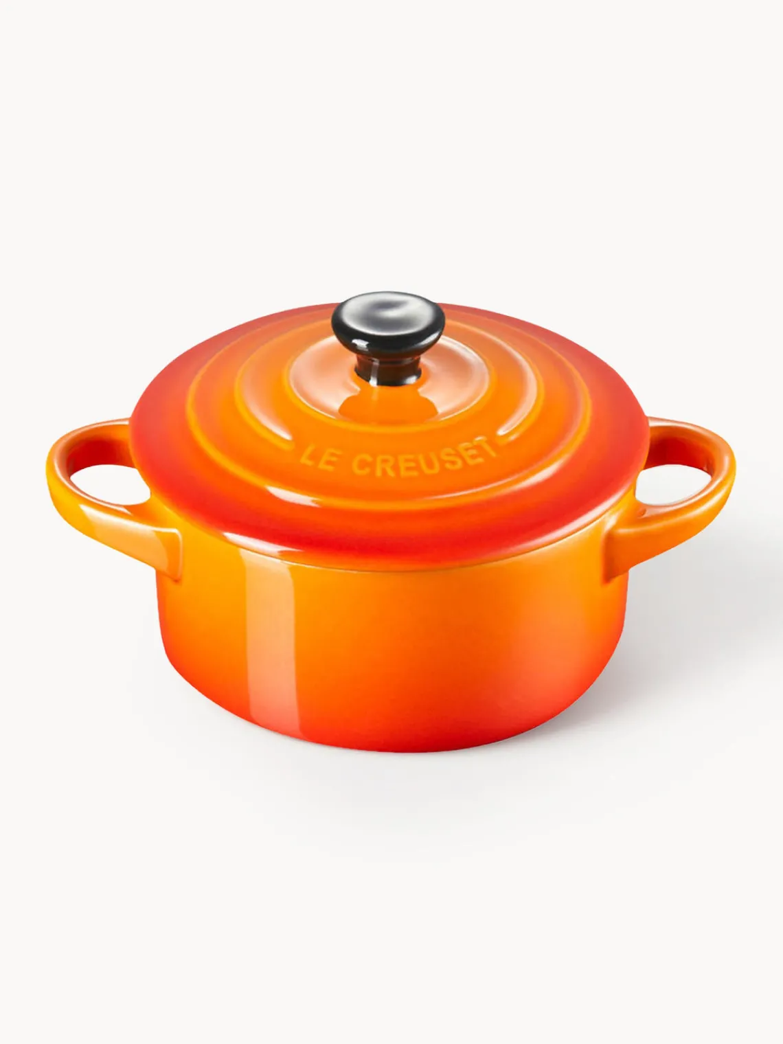 Online LE CREUSET Cocotte en céramique Mini Orangé, noir